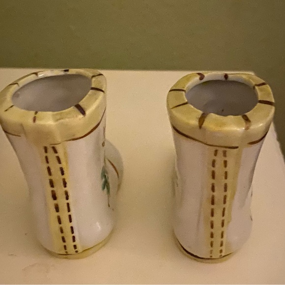 Rare Vintage (1945-1951) Made in Occupied Japan Porcelain Flowered Booties - Picture 4 of 7